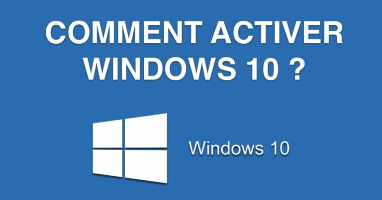 COMMENT ACTIVER Windows 10 ?