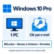 Clé Windows 10 Pro pour 1 PC, envoyée par e-mail, avec fonctions Pro et date de fin du support