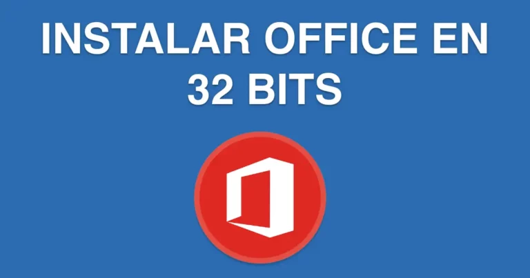 ¿CÓMO instalo la versión de 32 bits de Office?