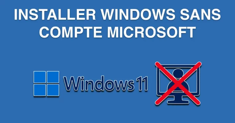 installer windows 11 sans compte Microsoft